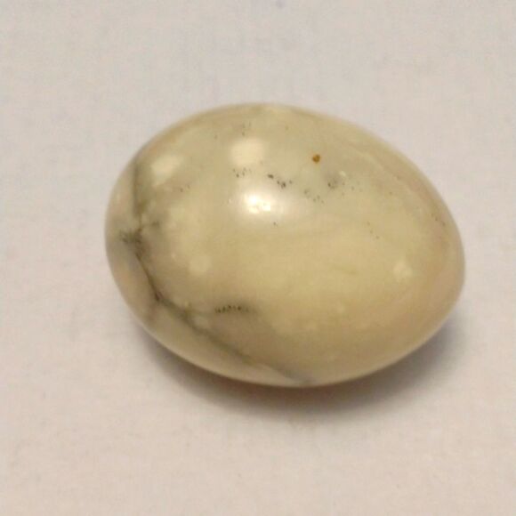 Polished Marble Egg Ivory Grey Easter Display Vintage - Picture 2 of 7